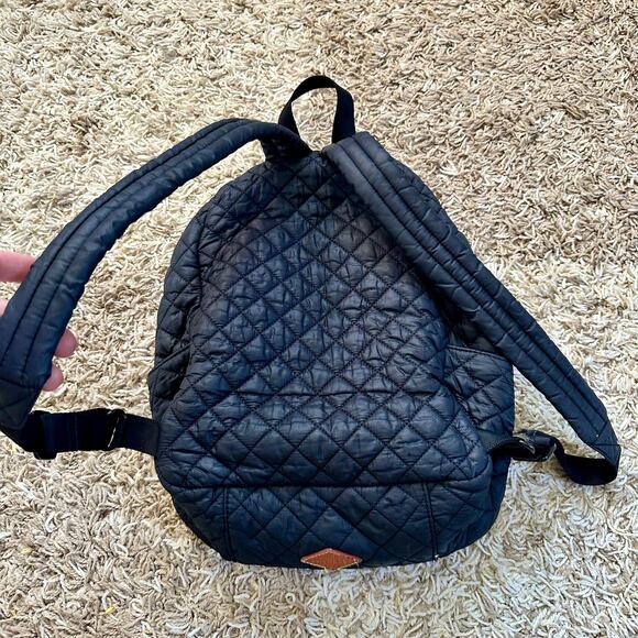 MZ Wallace Black Camouflage Mini Quilted Backpack Puffer Size M - Picture 2 of 16
